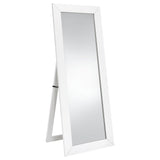 Cadence White High Gloss Tempered Glass Full Length Mirror - Ornate Home