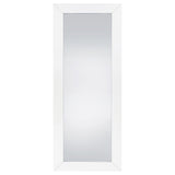 Cadence White High Gloss Tempered Glass Full Length Mirror - Ornate Home