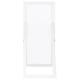 Cadence White High Gloss Tempered Glass Full Length Mirror - Ornate Home