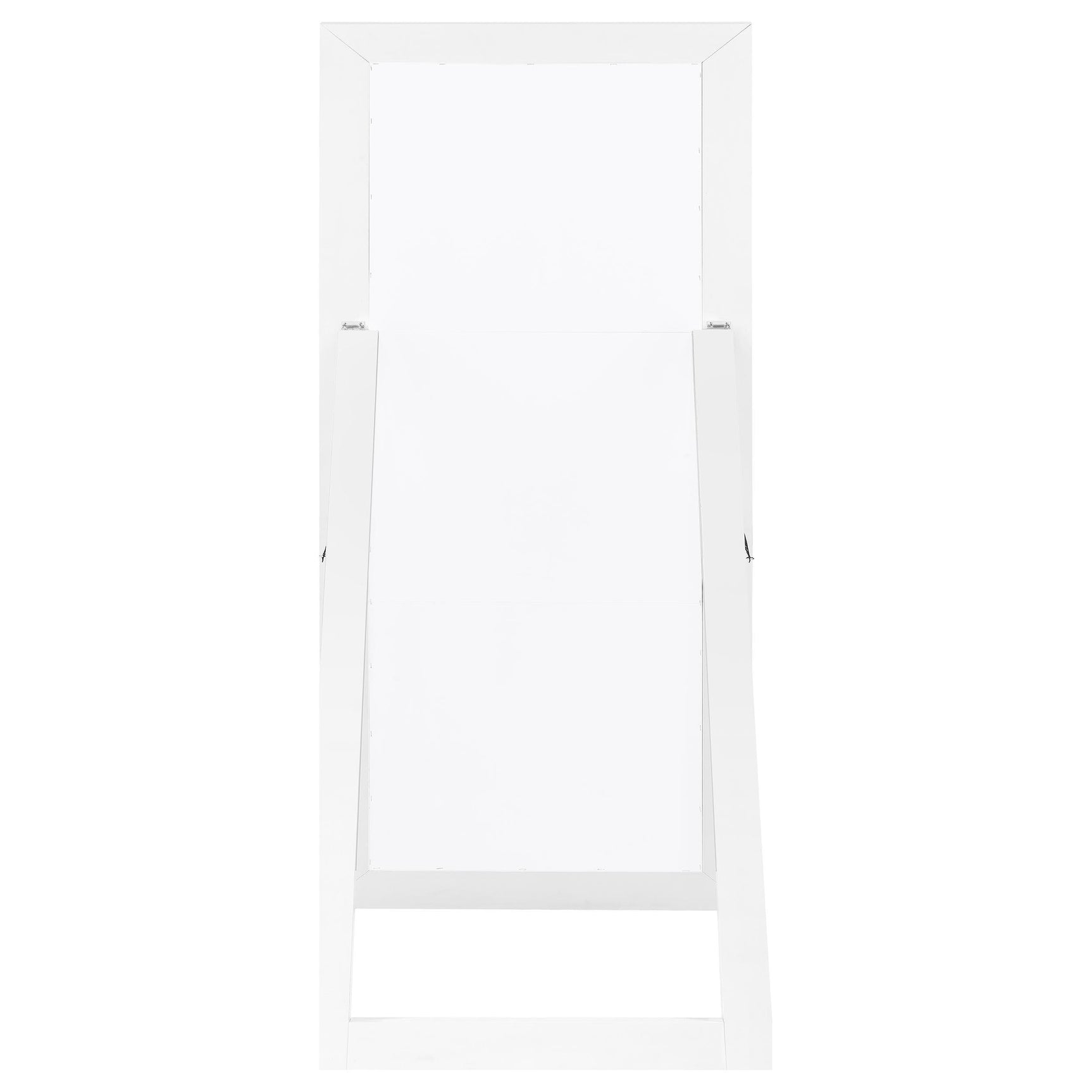 Cadence White High Gloss Tempered Glass Full Length Mirror - Ornate Home