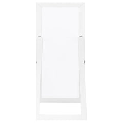 Cadence White High Gloss Tempered Glass Full Length Mirror - Ornate Home