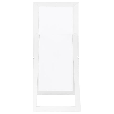 Cadence White High Gloss Tempered Glass Full Length Mirror - Ornate Home