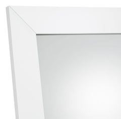Cadence White High Gloss Tempered Glass Full Length Mirror - Ornate Home