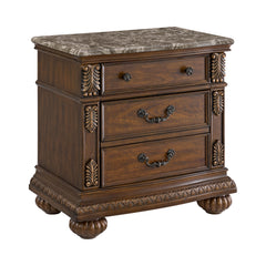 Cadenza Brown/Black 5-Piece King UPH Bedroom Set - Ornate Home
