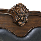 Cadenza Brown/Black 5-Piece Queen UPH Bedroom Set - Ornate Home