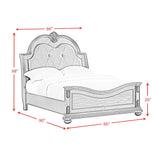 Cadenza Brown/Black 5-Piece Queen UPH Bedroom Set - Ornate Home
