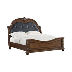 Cadenza Brown/Black King UPH Bed - Ornate Home