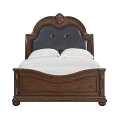 Cadenza Brown/Black Queen UPH Bed - Ornate Home
