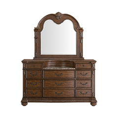 Cadenza Brown Dresser & Mirror Set - Ornate Home