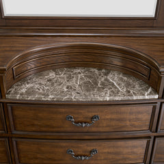 Cadenza Brown Dresser & Mirror Set - Ornate Home