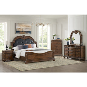 Cadenza Brown Nightstand with USB-C - Ornate Home