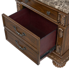 Cadenza Brown Nightstand with USB-C - Ornate Home