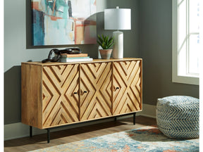 Cadewick Natural Accent Cabinet - Ornate Home
