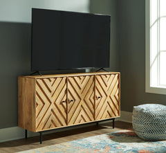 Cadewick Natural Accent Cabinet - Ornate Home