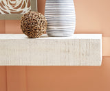 Cadmon Antique White Wall Shelf - Ornate Home
