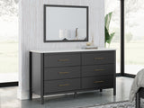 Cadmori Black/White Dresser and Mirror - Ornate Home