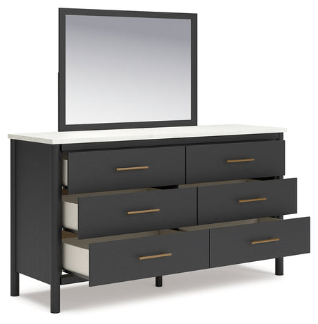 Cadmori Black/White Dresser and Mirror - Ornate Home