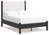 Cadmori Black/White Full Upholstered Panel Youth Bed - Ornate Home