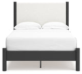 Cadmori Black/White Full Upholstered Panel Youth Bed - Ornate Home