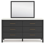 Cadmori Black/White King Panel Bed & Dresser & Mirror & Nightstand (Online Special Price) - Ornate Home