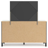 Cadmori Black/White King Panel Bed & Dresser & Mirror & Nightstand (Online Special Price) - Ornate Home
