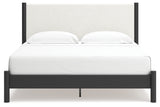 Cadmori Black/White King Panel Bed & Dresser & Mirror & Nightstand - Ornate Home
