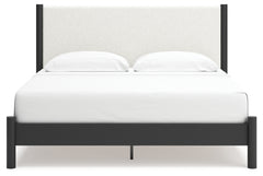 Cadmori Black/White King Panel Bed & Dresser & Mirror & Nightstand - Ornate Home