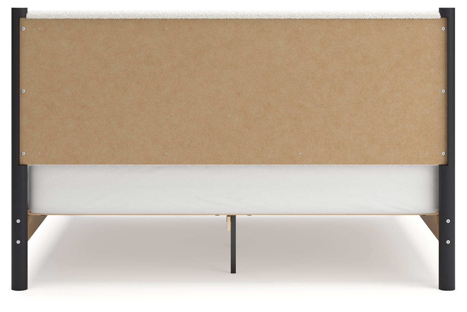 Cadmori Black/White King Upholstered Panel Bed - Ornate Home