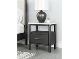 Cadmori Black/White Nightstand - Ornate Home