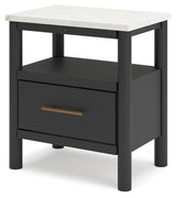 Cadmori Black/White Nightstand - Ornate Home