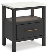 Cadmori Black/White Nightstand - Ornate Home