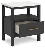 Cadmori Black/White Nightstand - Ornate Home