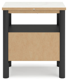 Cadmori Black/White Nightstand - Ornate Home