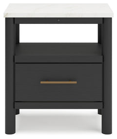 Cadmori Black/White Nightstand - Ornate Home