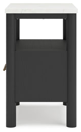 Cadmori Black/White Nightstand - Ornate Home