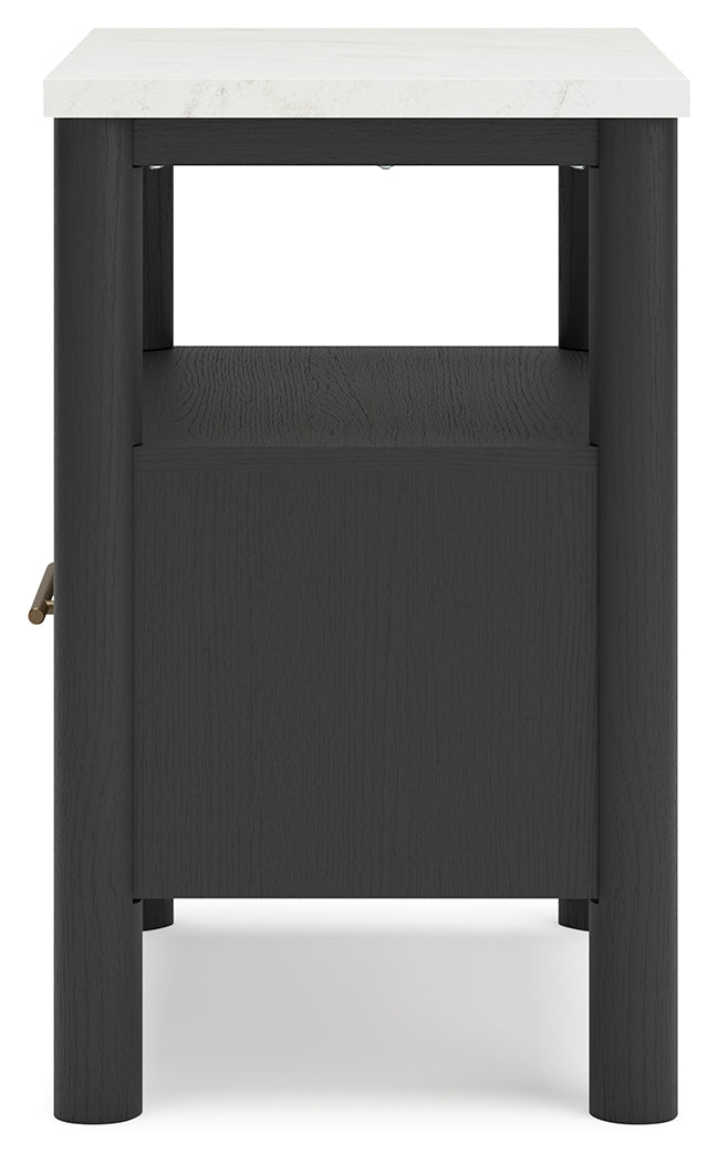 Cadmori Black/White Nightstand - Ornate Home