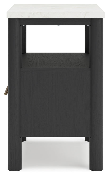 Cadmori Black/White Nightstand - Ornate Home