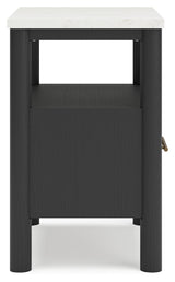 Cadmori Black/White Nightstand - Ornate Home
