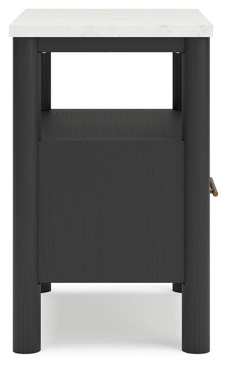 Cadmori Black/White Nightstand - Ornate Home