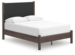 Cadmori Brown Full Upholstered Panel Platform Bed - Ornate Home