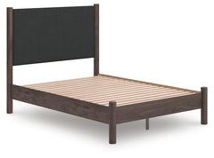 Cadmori Brown Full Upholstered Panel Platform Bed - Ornate Home