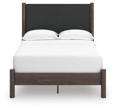 Cadmori Brown Full Upholstered Panel Platform Bed - Ornate Home