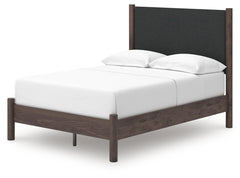 Cadmori Brown Full Upholstered Panel Platform Bed - Ornate Home