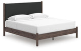 Cadmori Brown King Upholstered Panel Platform Bed - Ornate Home