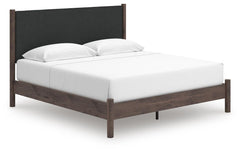 Cadmori Brown King Upholstered Panel Platform Bed - Ornate Home