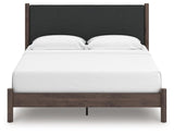 Cadmori Brown King Upholstered Panel Platform Bed - Ornate Home