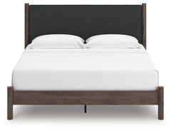 Cadmori Brown King Upholstered Panel Platform Bed - Ornate Home