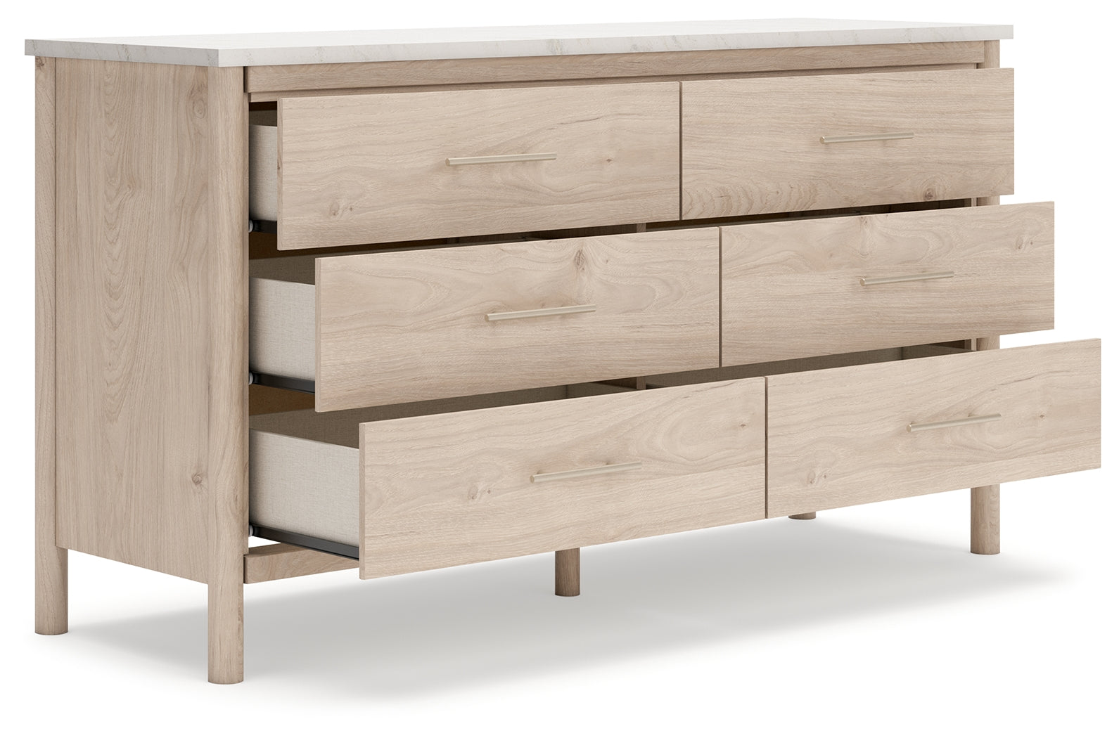 Cadmori Tan King Panel Bedroom Set with Dresser and 2 Nightstands (Online Special Price) - Ornate Home
