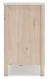 Cadmori Tan King Panel Bedroom Set with Dresser and 2 Nightstands - Ornate Home