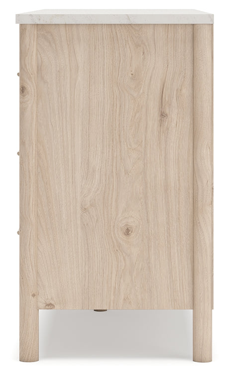 Cadmori Tan King Panel Bedroom Set with Dresser and 2 Nightstands - Ornate Home